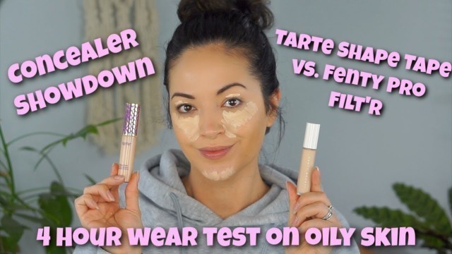'Concealer Showdown || Tarte Shape Tape vs. Fenty Pro Filt\'r Instant Retouch Concealer || Oily Skin'