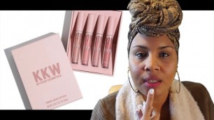 'KKW x Kylie Cosmetics Review & LIP SWATCHES!!! | Ezeleni'