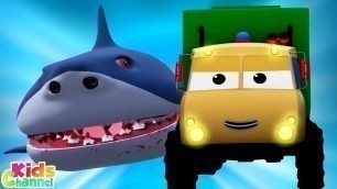 'Scary Flying Shark, Road Rangers, Car Cartoon Videos for Children by Kids Channel'
