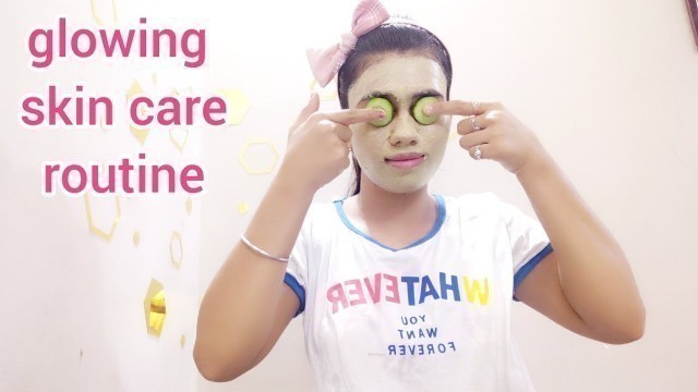 'glowing skin care routine / home remedies / aelo vera gel'