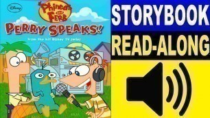 'Phineas and Ferb Read Along Story book, Read Aloud Story Books for Kids, Perry Speaks!'