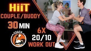 'HiiT Workout 6 X Tabata 20/10 Bodyweight - Couple Workout by TABATAMANIA'