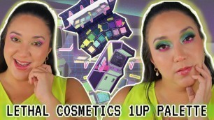'Lethal Cosmetics 1UP Palette | TOTAL 80S VIBES! 2 Looks + Swatches'