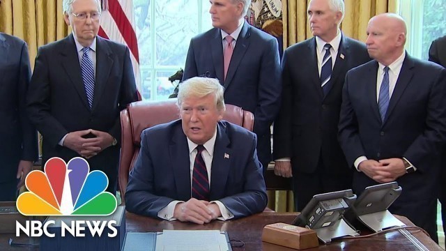 'Trump Invokes Defense Production Act For Medical Supplies: \'We Need The Ventilators\' | NBC News NOW'