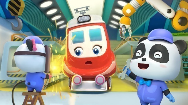 'Super Train Got Injured | Monster Truck, Car Story for Kids | Nursery Rhymes & Kids Songs | BabyBus'