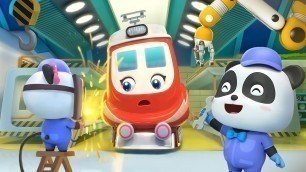 'Super Train Got Injured | Monster Truck, Car Story for Kids | Nursery Rhymes & Kids Songs | BabyBus'