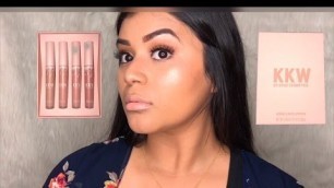 'KKW KYLIE COSMETICS LIP SWATCHES!'