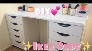 'DIY Ikea Vanity Dupe | Under $100 | Alex Desk'