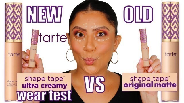 'TARTE SHAPE TAPE NEW ULTRA CREAMY VS ORIGINAL MATTE + WEAR TEST | WHICH IS BETTER? | MagdalineJanet'
