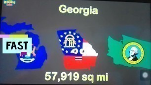 'Kids learning tube 50 states size comparison but 8x faster'