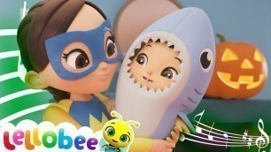 'Spooky BABY SHARK Dance | Lellobee Kids Sing Along & Nursery Rhymes'