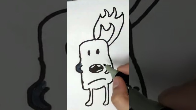 'Drawing for kids - How To Draw Flamemallow From YouTube Kids App #shorts'