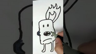 'Drawing for kids - How To Draw Flamemallow From YouTube Kids App #shorts'