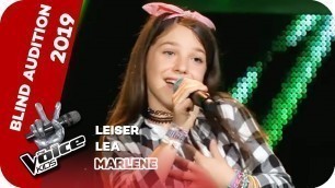 'Lea - Leiser (Marlene) | Blind Auditions | The Voice Kids 2019 | SAT.1'