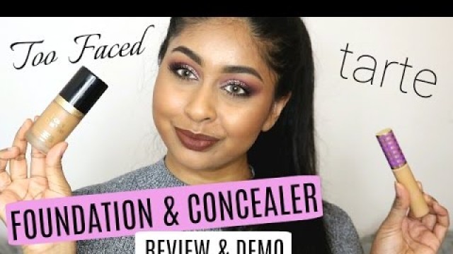 'Too Faced Born This Way Foundation & Tarte Shape Tape Concealer | Review & Demo'