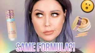 'STOLEN FORMULA?! Tarte Shape Tape Foundation & Hybrid Gel Comparison/Review'