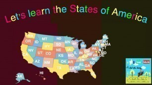 '||50 US States with Abbreviations||50 States of America||US States Map by Siddh the Kid'