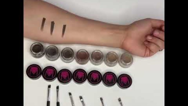 'Ruby May Cosmetics- Brow Pomade Swatches'