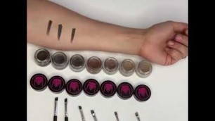 'Ruby May Cosmetics- Brow Pomade Swatches'