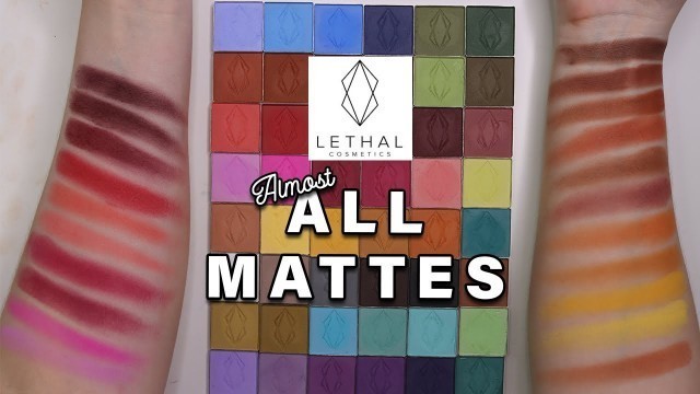 'Lethal Cosmetics Eyeshadow Swatches | (Almost) ALL THE MATTES'