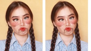 'CREEPY DOLL (HALLOWEEN MAKEUP) + bacot gajelas :\')'