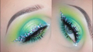 'GREEN HALO EYE with DOTTED WING ft BH COSMETICS | beccaboo'