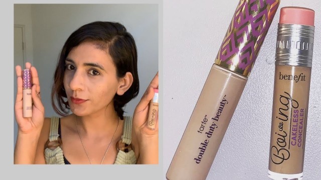 'Benefit Boi-ing cakeless concealer vs Tarte Shape Tape concealer 2019'
