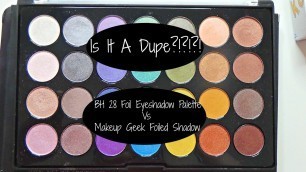 'Is it a Dupe? BH Cosmetics 28 Foil Eyeshadow Palette'