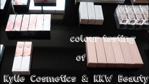 '【colour testing】 KYLIE COSMETICS & KKW BEAUTY'