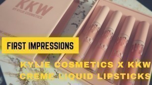 'FIRST IMPRESSIONS: KYLIE COSMETICS X KKW CREME LIQUID LIPSTICKS | LIL CUPPA'