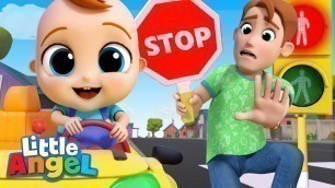 'Green Light Go! Red Light Stop! | Little Angel Kids Songs & Nursery Rhymes'