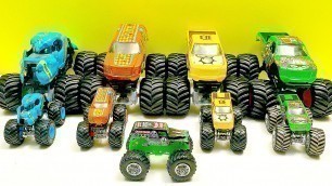 'MONSTER JAM | MONSTER TRUCKS | GRAVE DIGGER | MONSTER TRUCK COLORS | HOT WHEELS | COLORS KIDS VIDEO'