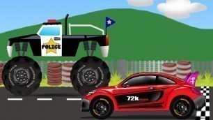'Monster Truck Vs Sports Car | Kids Video | Kids Toy Race'