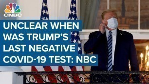 'We don\'t know when President Donald Trump\'s last negative Covid-19 test was: NBC\'s Hallie Jackson'