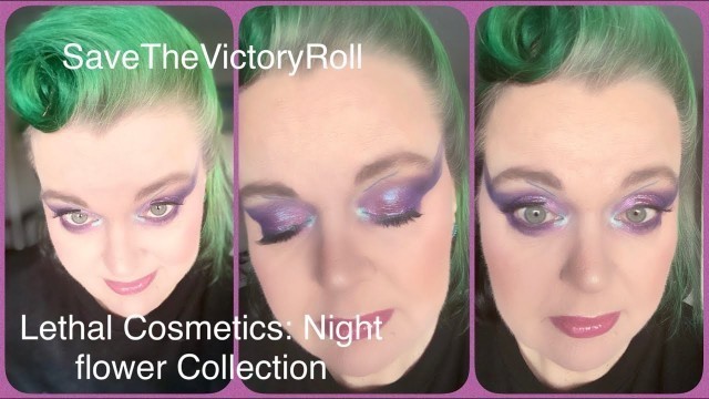 'Lethal Cosmetics: Night flower Collection: Swatches, try on'