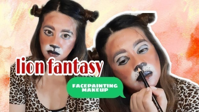 'Lion makeup and face painting easy tutorial'