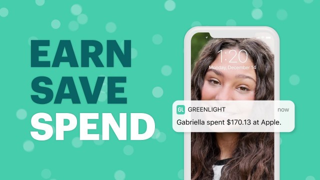 'Greenlight. The debit card for kids.'