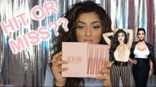 'KKW x KYLIE COSMETICS | Demo + First Impression'