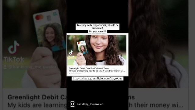 'Greenlight Debit for kids!!!!Click the link ⬇️ https://share.greenlight.com/10516023 #reels #kids'