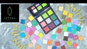 'Swatching ALL My Lethal Cosmetics Single Shadows'