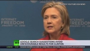 'Google Censoring Hillary Clinton\'s health problems'