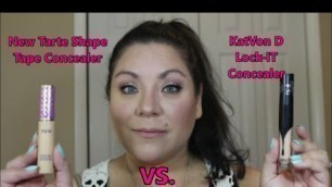 'TARTE SHAPE TAPE VS. KAT VAN D LOCK  IT CONCEALER HEAD TO HEAD ALL DAY WEAR TEST'