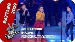 'John Lennon - Imagine (Orlando, Nils, Fiona) | Battles | The Voice Kids 2019 | SAT.1'