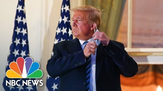 'President Trump Returns To White House, Takes Off Mask For Photos | NBC News'
