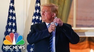 'President Trump Returns To White House, Takes Off Mask For Photos | NBC News'