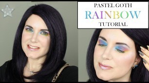 'Kat Von D Pastel Goth Rainbow Tutorial on Hooded Eyes | Vegan Makeup  | PHYRRA'