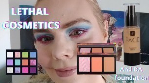 'Spring in a palette? | LETHAL COSMETICS AFTER DARK and FACE PALETTE | Also: DA foundation'