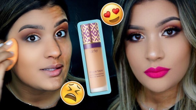 'LA MEJOR BASE PARA PIEL GRASA?! RESEÑA TARTE SHAPE TAPE FOUNDATION MATTE | AbrilDoesMakeup ♡'