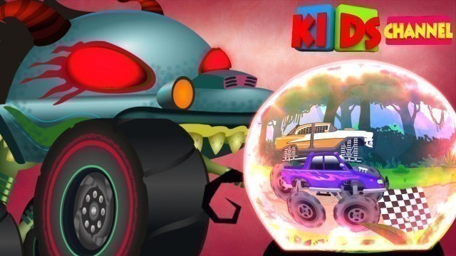 'Haunted House Monster truck | Monster Truck Race Videos For Kids Halloween Special'