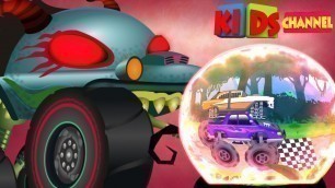 'Haunted House Monster truck | Monster Truck Race Videos For Kids Halloween Special'